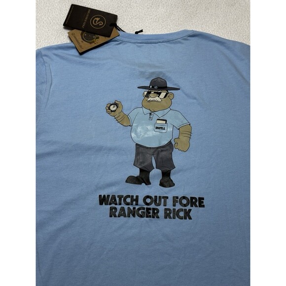Swannies Golf Watch Out Fore Ranger Rick Shirt Mens Size Large Print Logo *READ - Picture 6 of 11